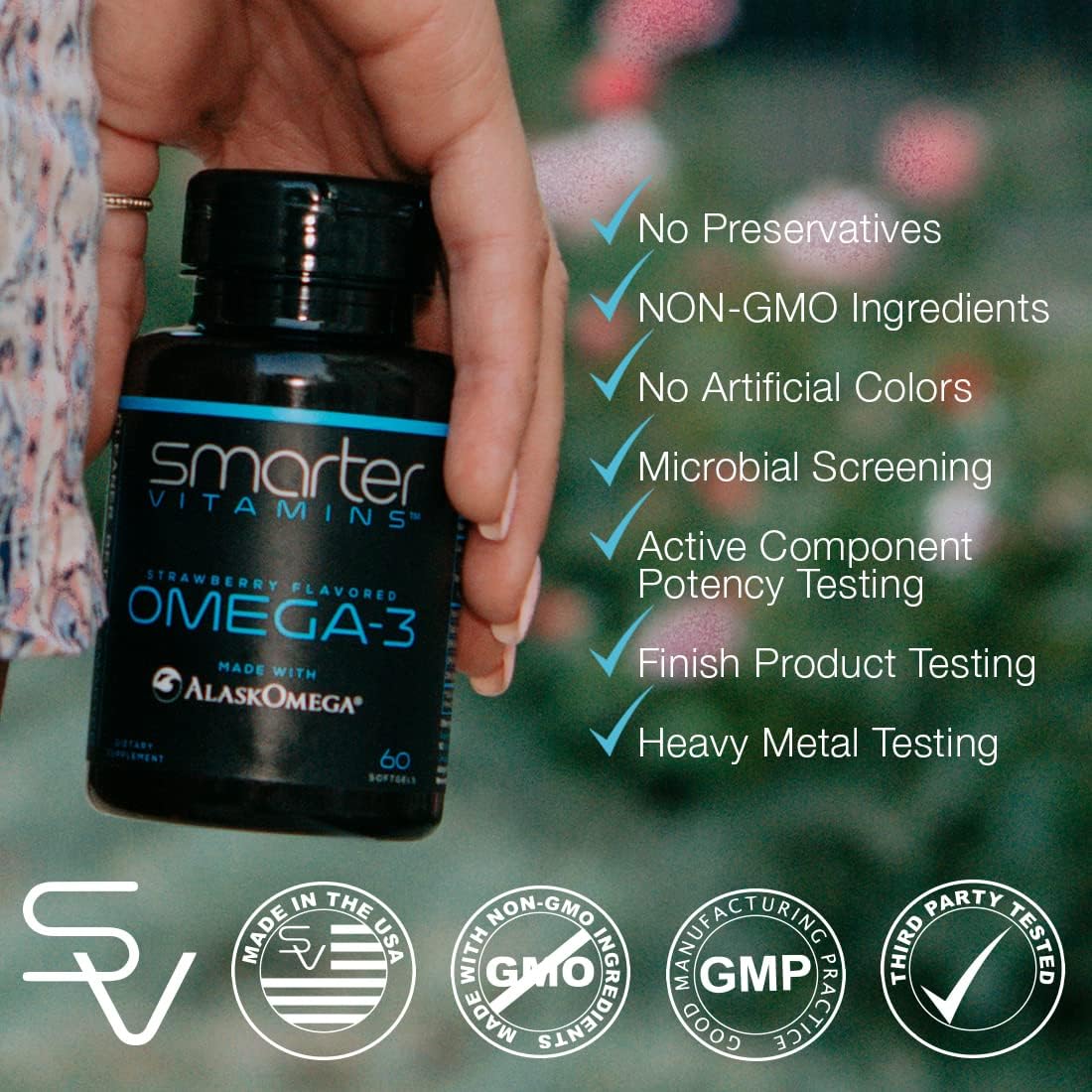 3 Pack SmarterVitamins Omega 3 Fish Oil, Berry Flavor, Burpless, Tasteless, 2000mg, DHA EPA Triple Strength Brain Support - AlaskOmega®