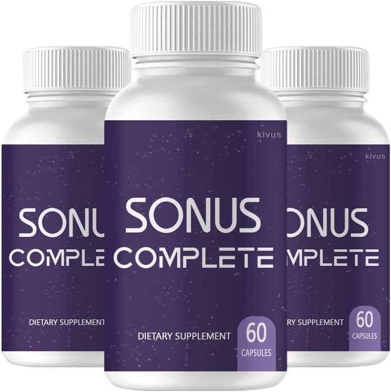 3 Pack Sonus Complete Tinnitus Support Supplement (180 Capsules) - Natural Relief for Tinnitus Symptoms