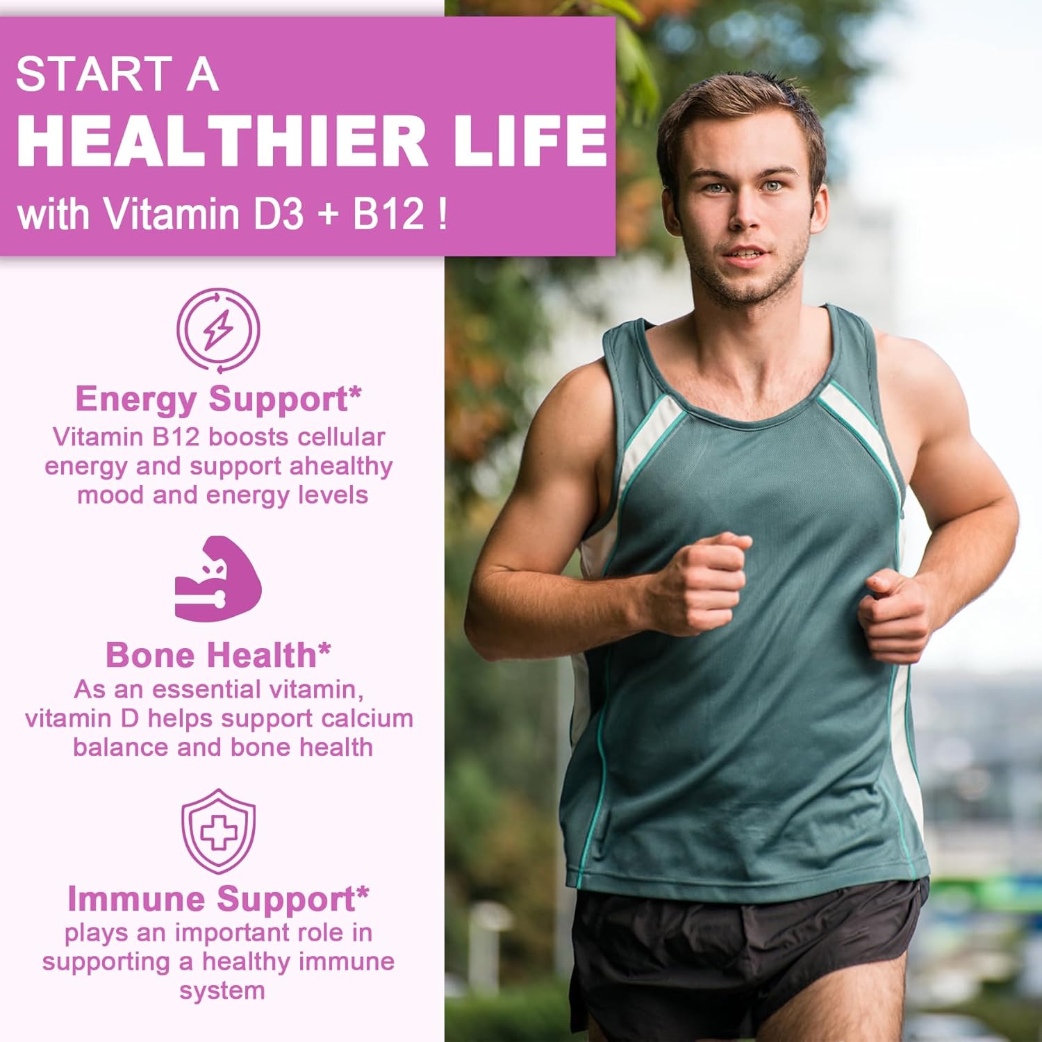 3-Pack Vegan Turmeric Curcumin Gummies with Vitamin D3 & B12 by NEVISS