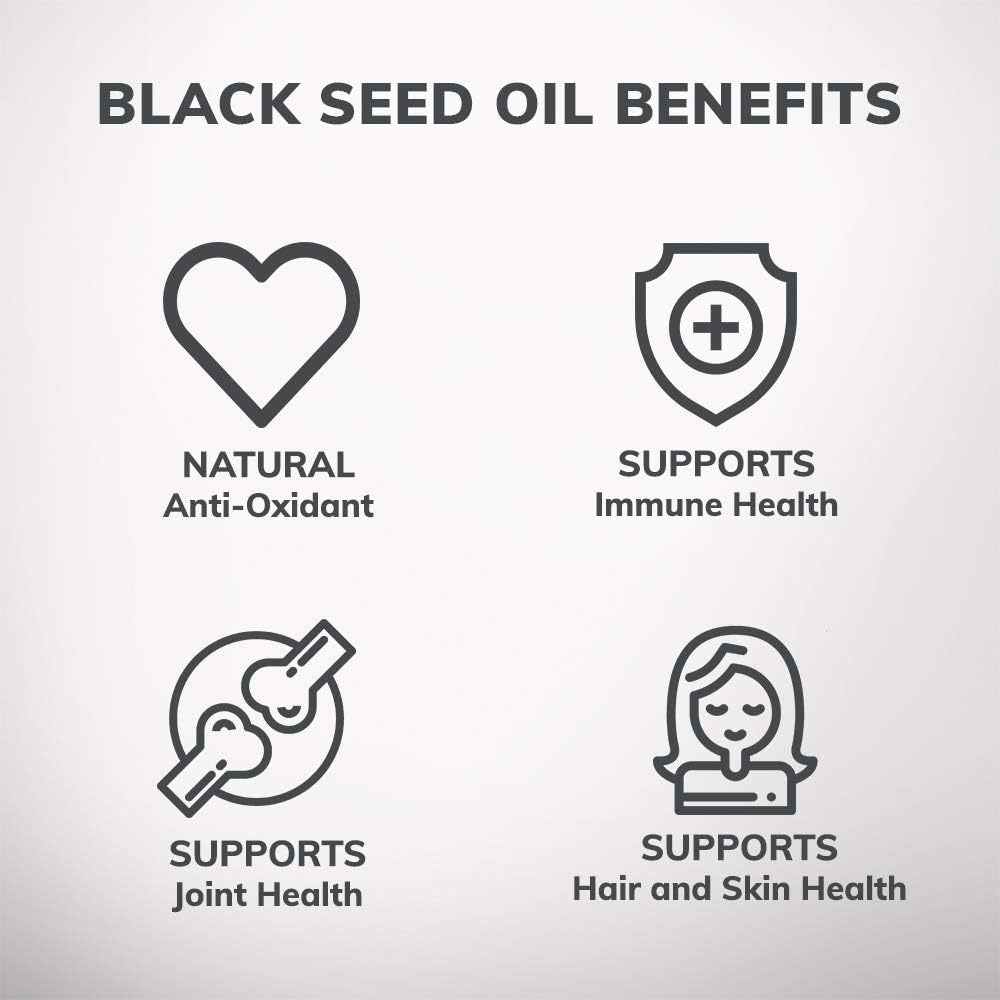 3-Pack Zaytun Halal Black Seed Oil - Cold-Pressed Nigella Sativa for Heart, Brain, Joints, Immune Health - Non-GMO USA-made Halal Vitamins
