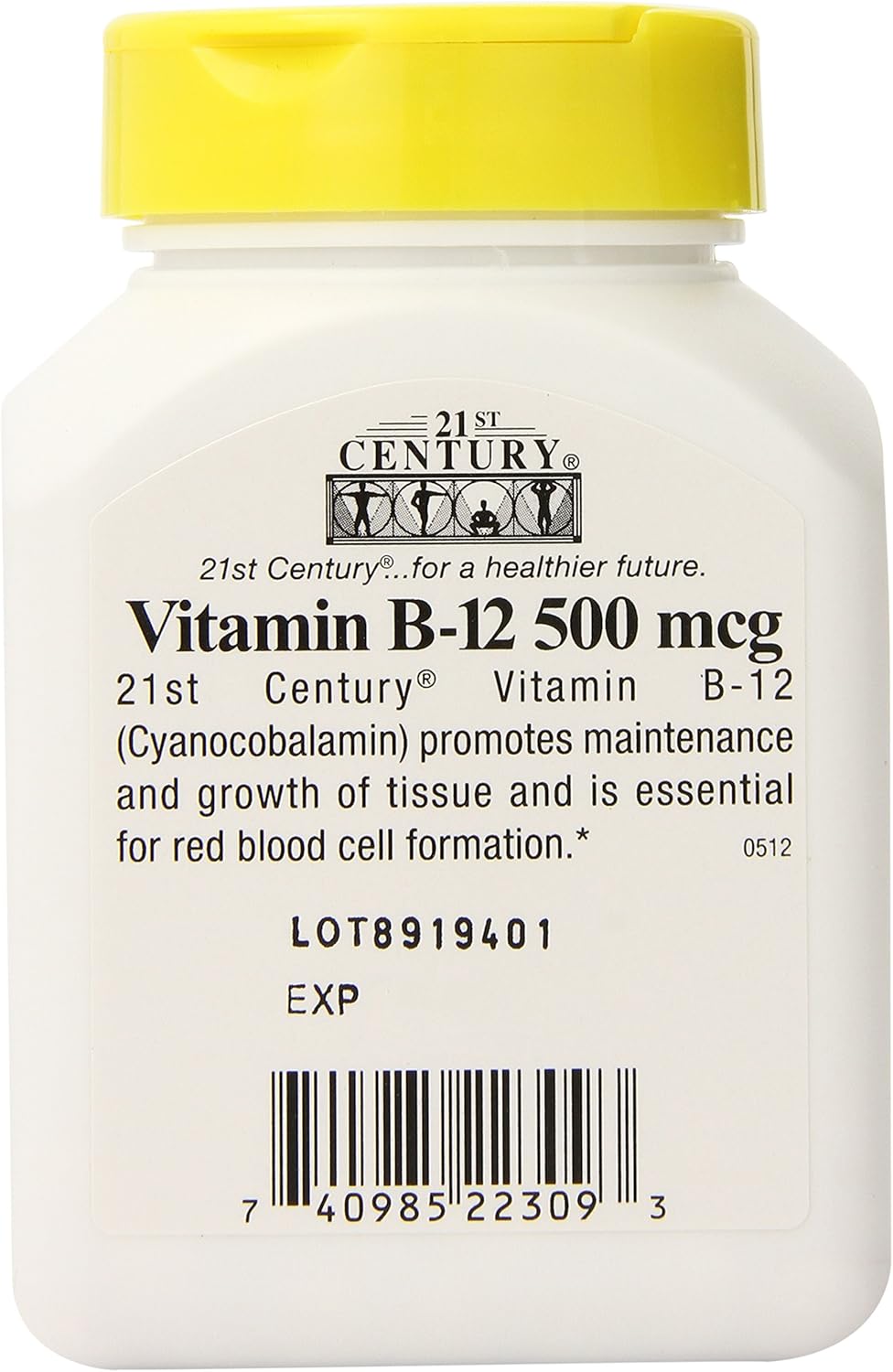 3 Packs of 21st Century B-12 500 mcg Tablets, 110 Tablets each
