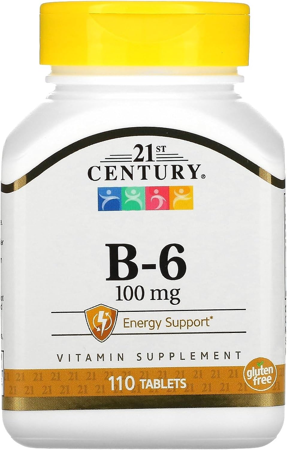 3 Packs of 21st Century Vitamin B6 100mg Tablets, Total 330 Count