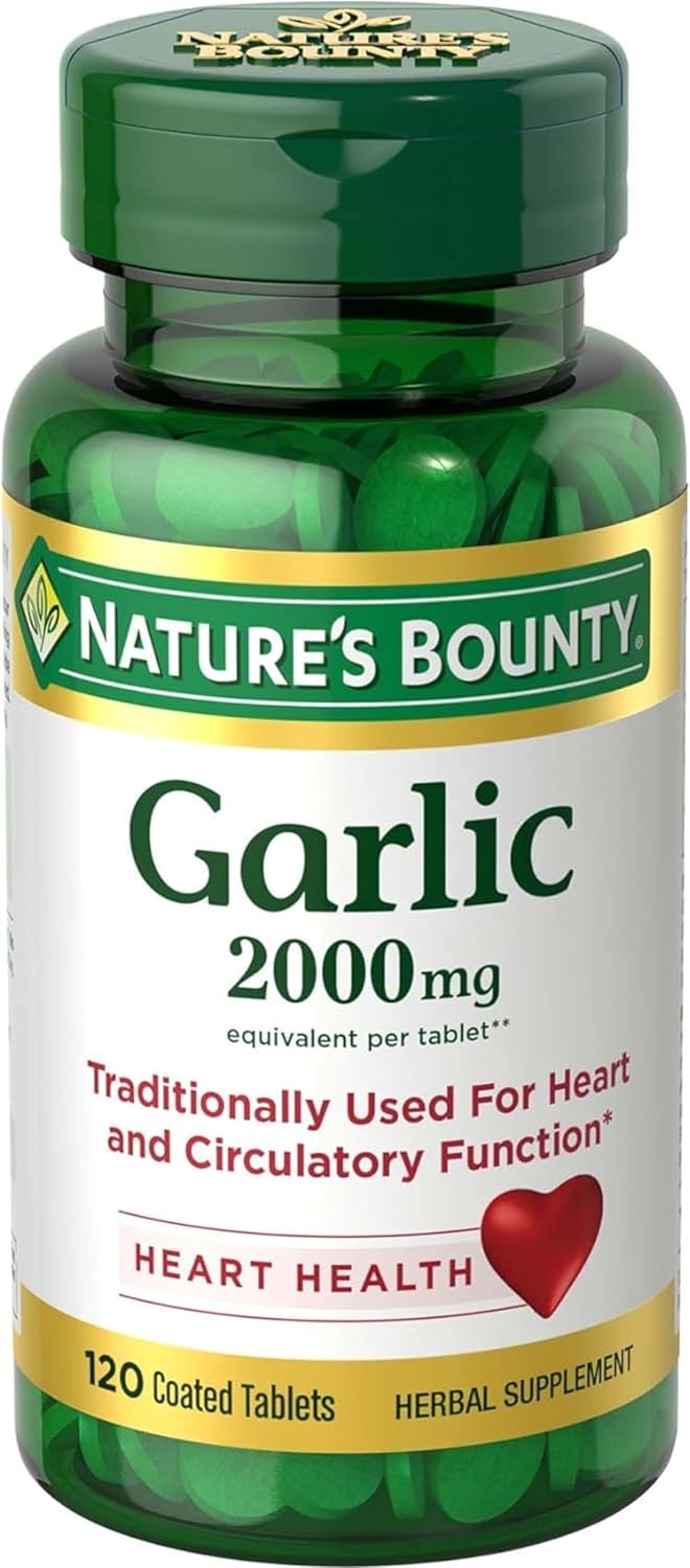 3 Packs of Nature's Bounty Garlic 2000mg Tablets - 120 Count Each