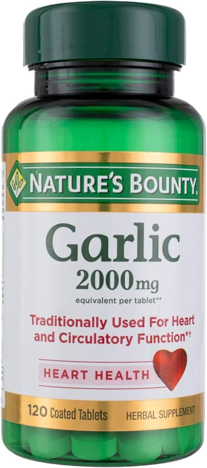 3 Packs of Nature's Bounty Garlic 2000mg Tablets - 120 Count Each