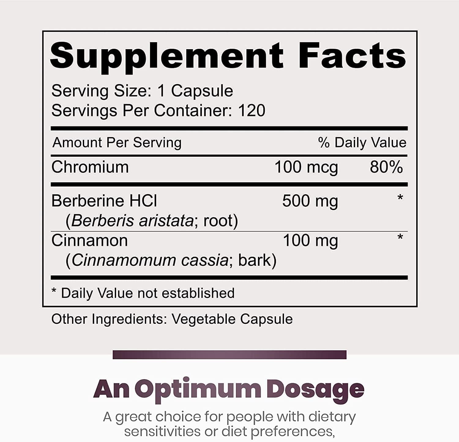 3 Packs of Simply Natures Berberine HCl 500mg - 120 Capsules for Cardiovascular, Gastrointestinal, and Immune Support with Chromium and Cinnamon