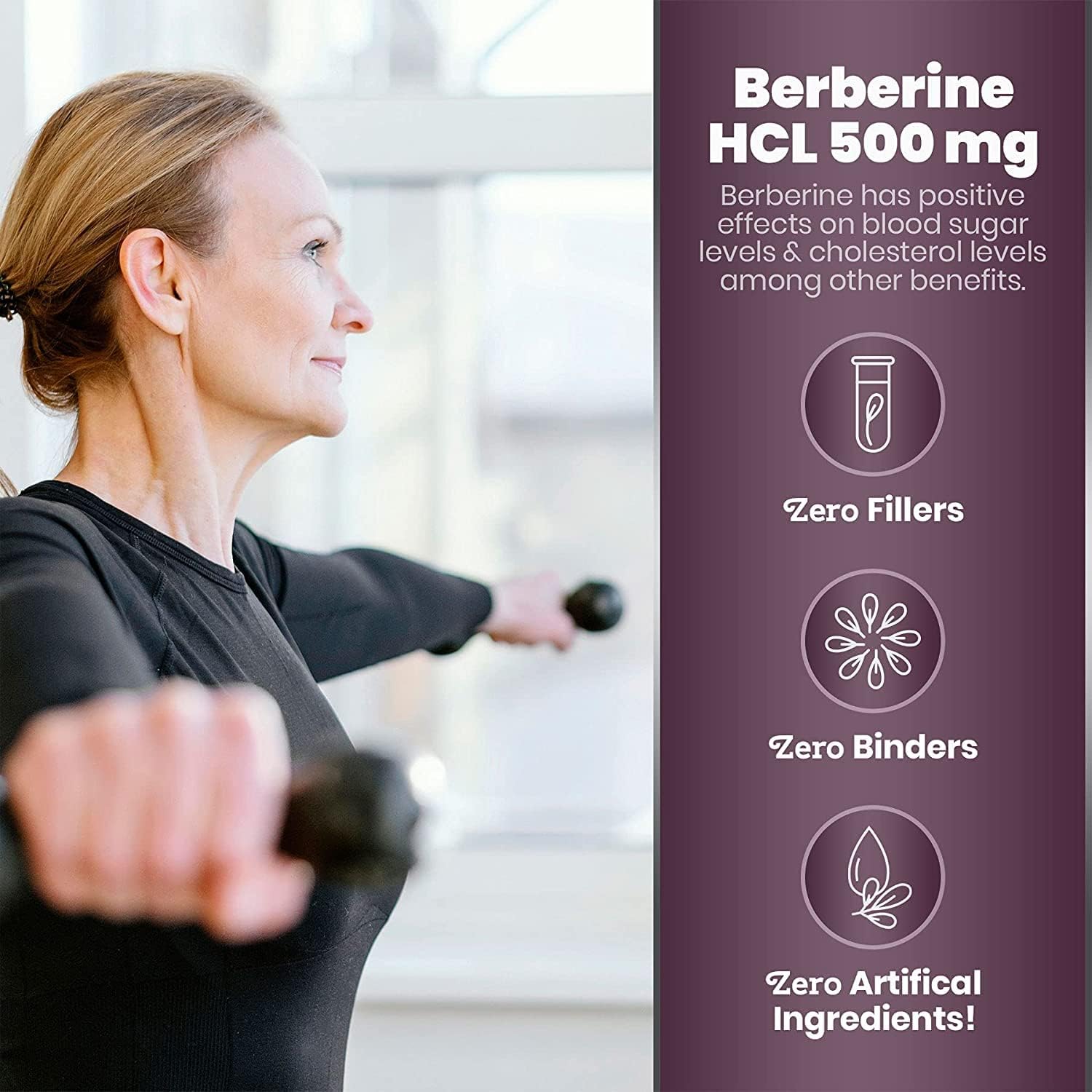 3 Packs of Simply Natures Berberine HCl 500mg - 120 Capsules for Cardiovascular, Gastrointestinal, and Immune Support with Chromium and Cinnamon