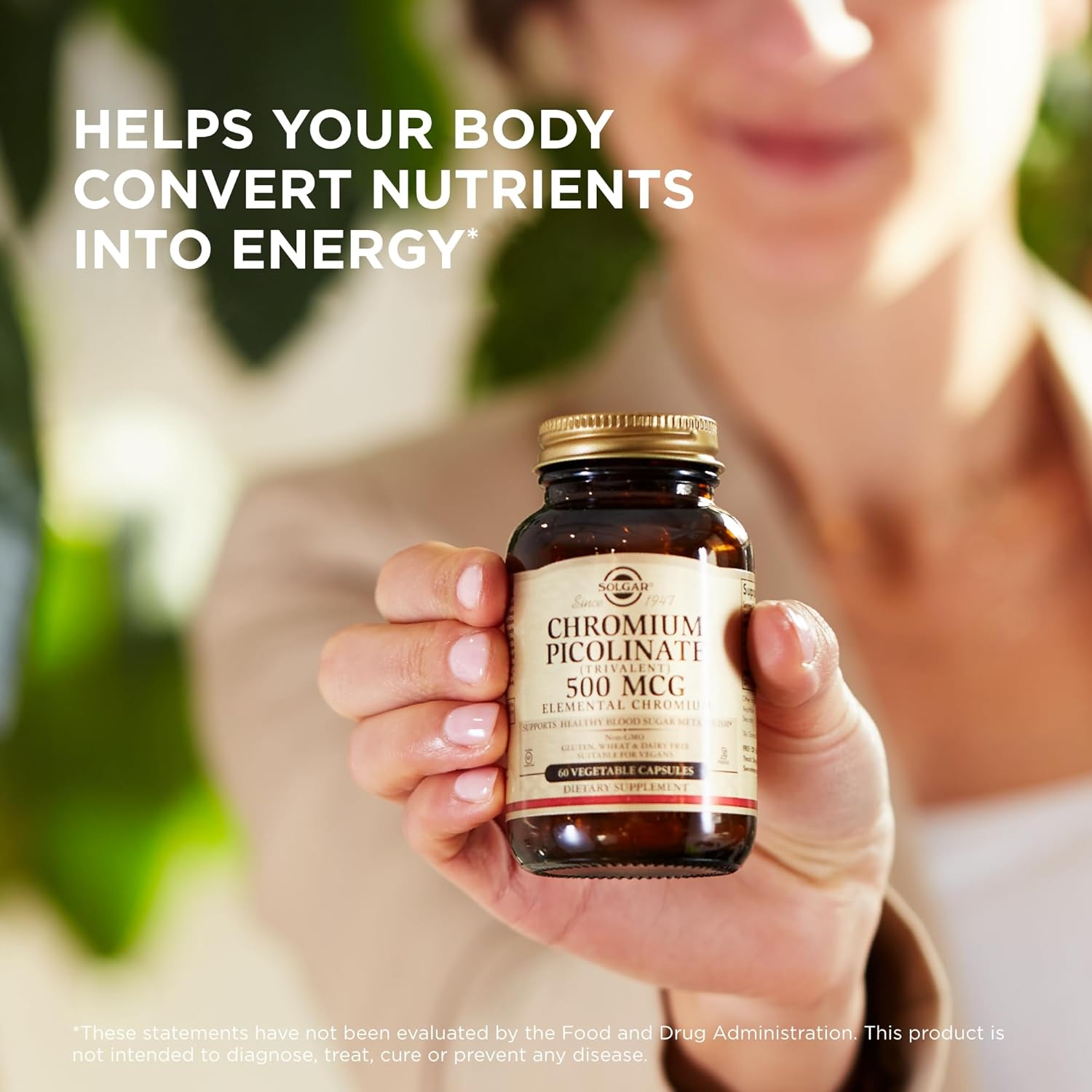 3 Packs of Solgar Chromium Picolinate 500 mcg - 60 Capsules Each - Supports Metabolism of Sugar, Fat & Protein - Non-GMO, Gluten Free, Kosher - 90 Total Servings