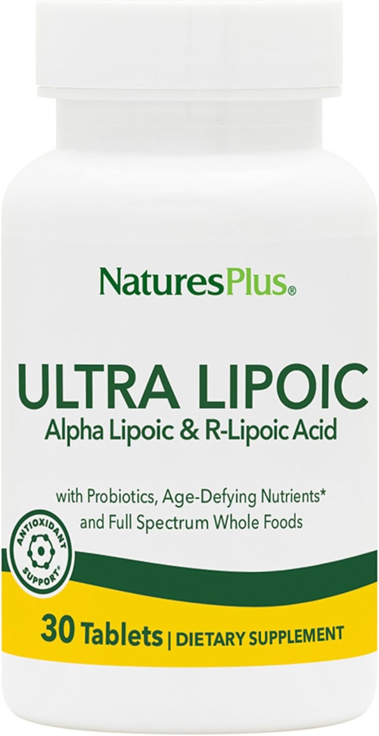 30 Bi-Layered Natures Plus Ultra Lipoic Tablets - Antioxidant Support with Probiotics & Age-Defying Nutrients - Gluten Free (30 Servings)