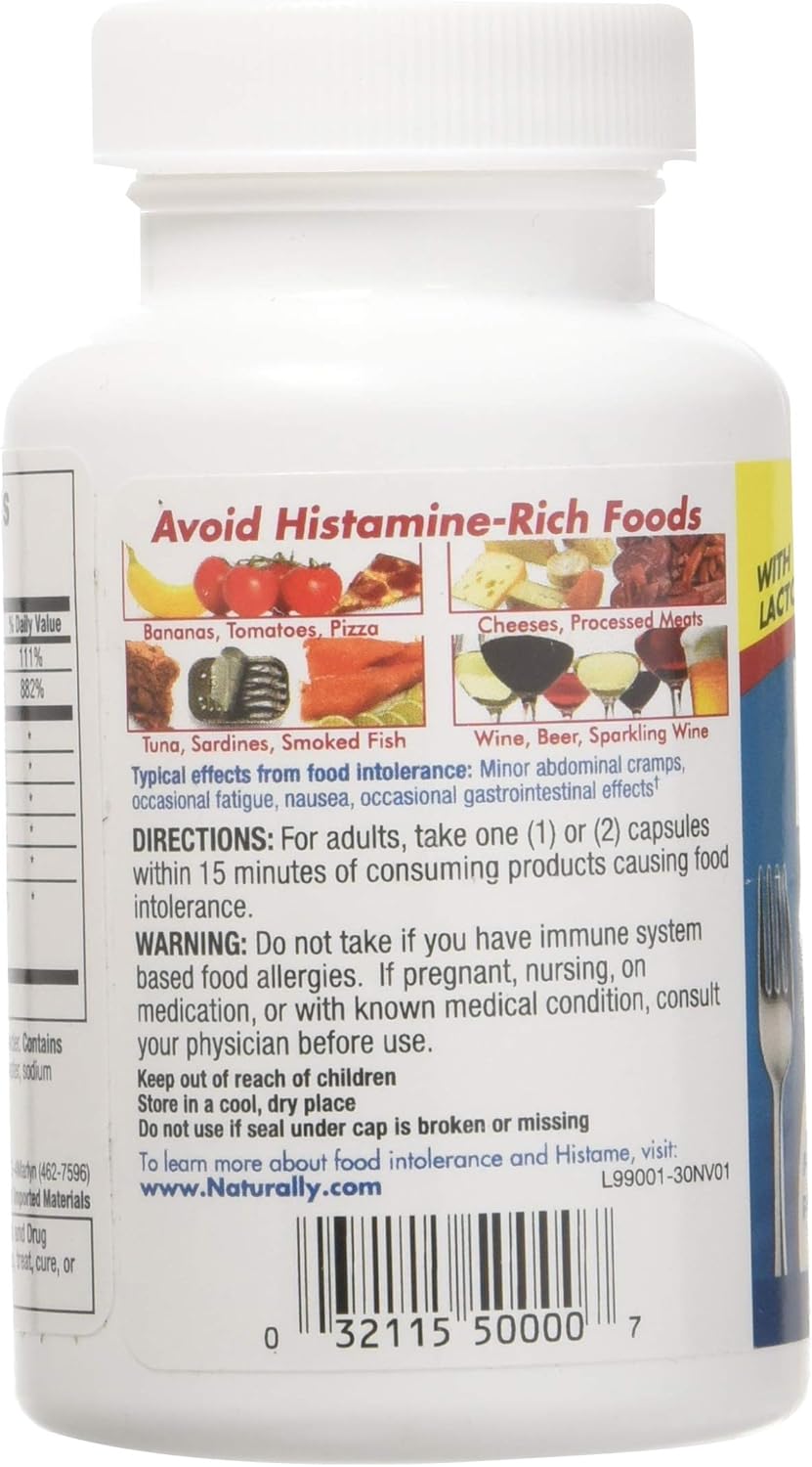 30 Capsules for Food Intolerance Relief - Digestive Health Supplement