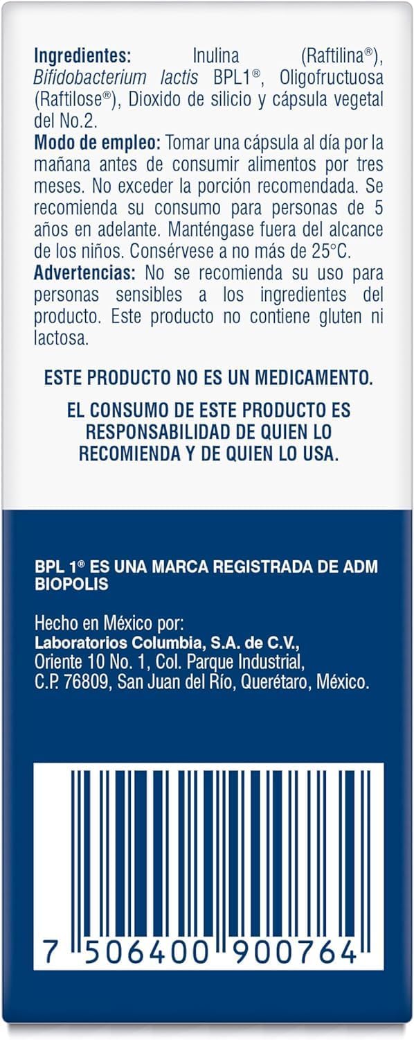 30 Capsules of Generic Microbiot Fit with Bifidobacterium Lactis Bpl-1 for Gut Health and Digestive Support