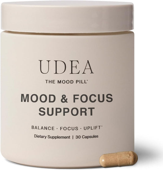 30 Capsules of UDEA Wellness Mood Pill Daily Supplement for Cognitive Support and Vitality