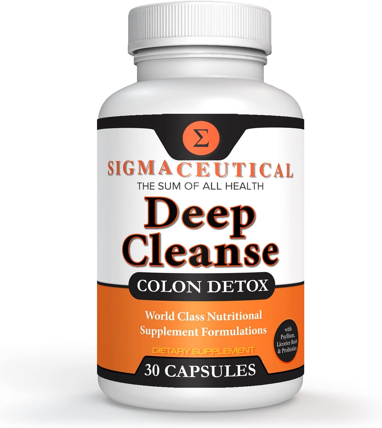 30 Capsules Sigmaceutical 1 Day Colon Detox Cleanse - Natural Bowel Cleanser & Laxative for Digestive Health - Gentle Colon Detox Formula