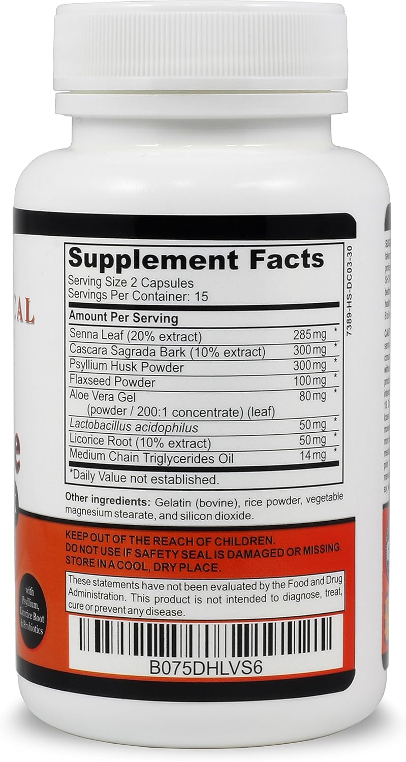 30 Capsules Sigmaceutical 1 Day Colon Detox Cleanse - Natural Bowel Cleanser & Laxative for Digestive Health - Gentle Colon Detox Formula