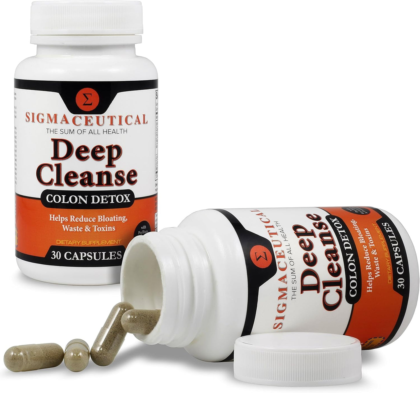 30 Capsules Sigmaceutical 1 Day Colon Detox Cleanse - Natural Bowel Cleanser & Laxative for Digestive Health - Gentle Colon Detox Formula