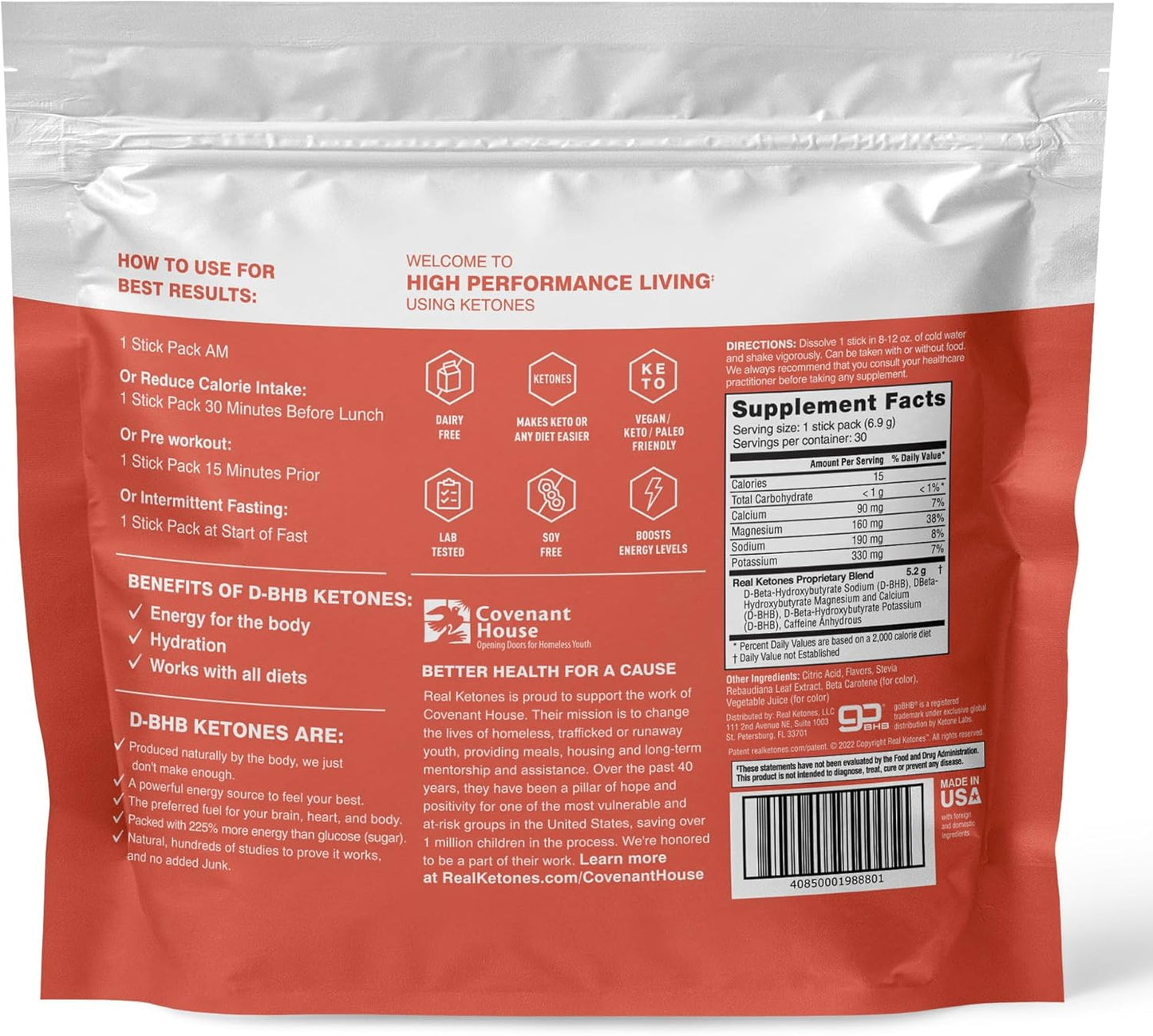 30 Count Bundle: Real Ketones Intermittent Fasting Drink Mix for Men, Caffeine Peach Shift Electrolytes & BHB Exogenous Ketones Weight Loss Support