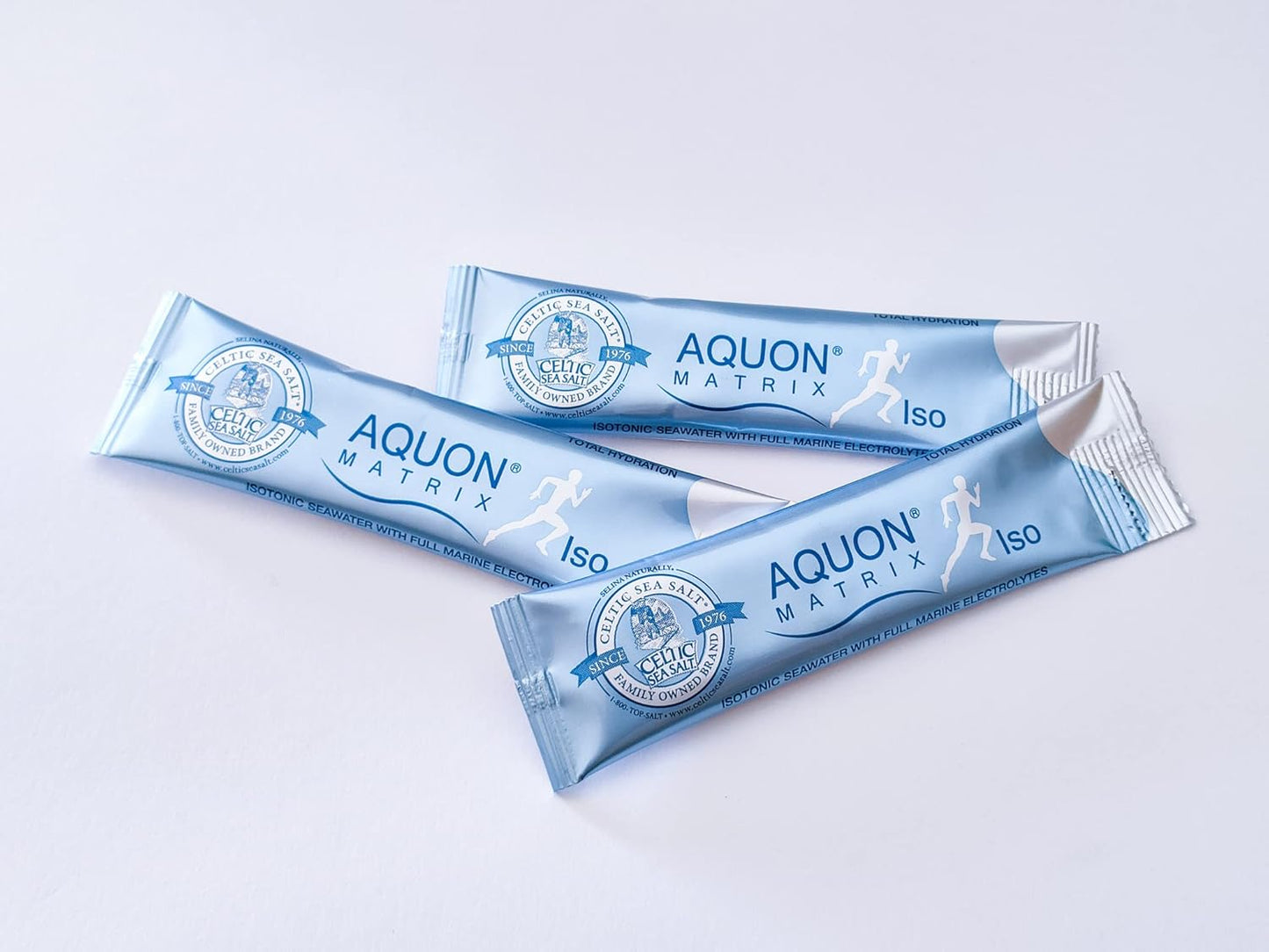 30 Count Celtic Sea Salt Aquon Vital Mineral Seawater Sticks - Enhances Natural Hydration for Peak Body Performance
