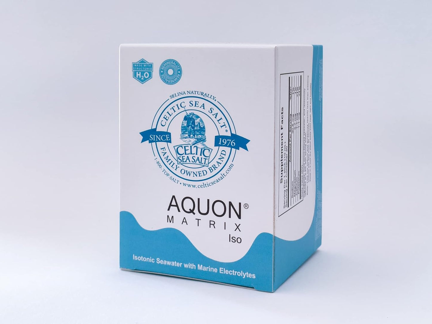 30 Count Celtic Sea Salt Aquon Vital Mineral Seawater Sticks - Enhances Natural Hydration for Peak Body Performance