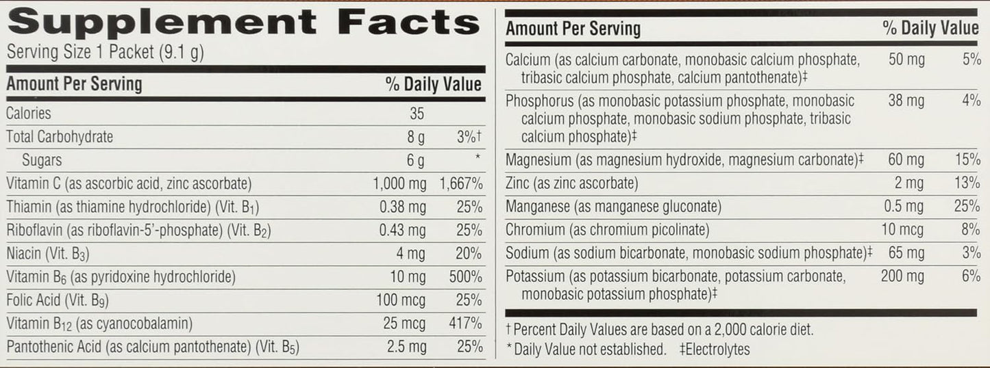 30-Count Emergen-C Super Orange Packets, 0.32 oz - Immune Support Drink Mix with Vitamin C