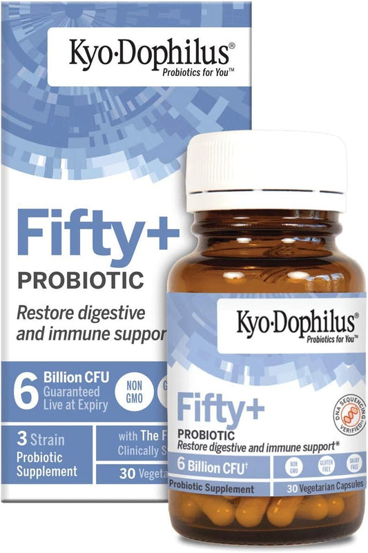 30 Count Kyo-Dophilus Fifty Plus Probiotic with 6 Billion CFU for Digestive Health
