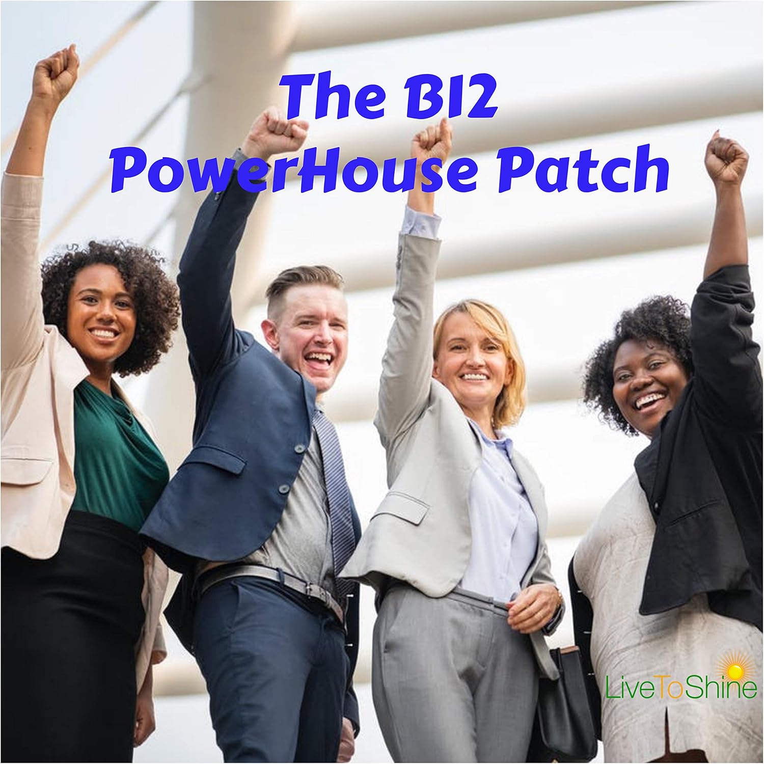 30 Day Supply Live To Shine B12 Energy Plus Topical Patch - Made in USA for Women and Men