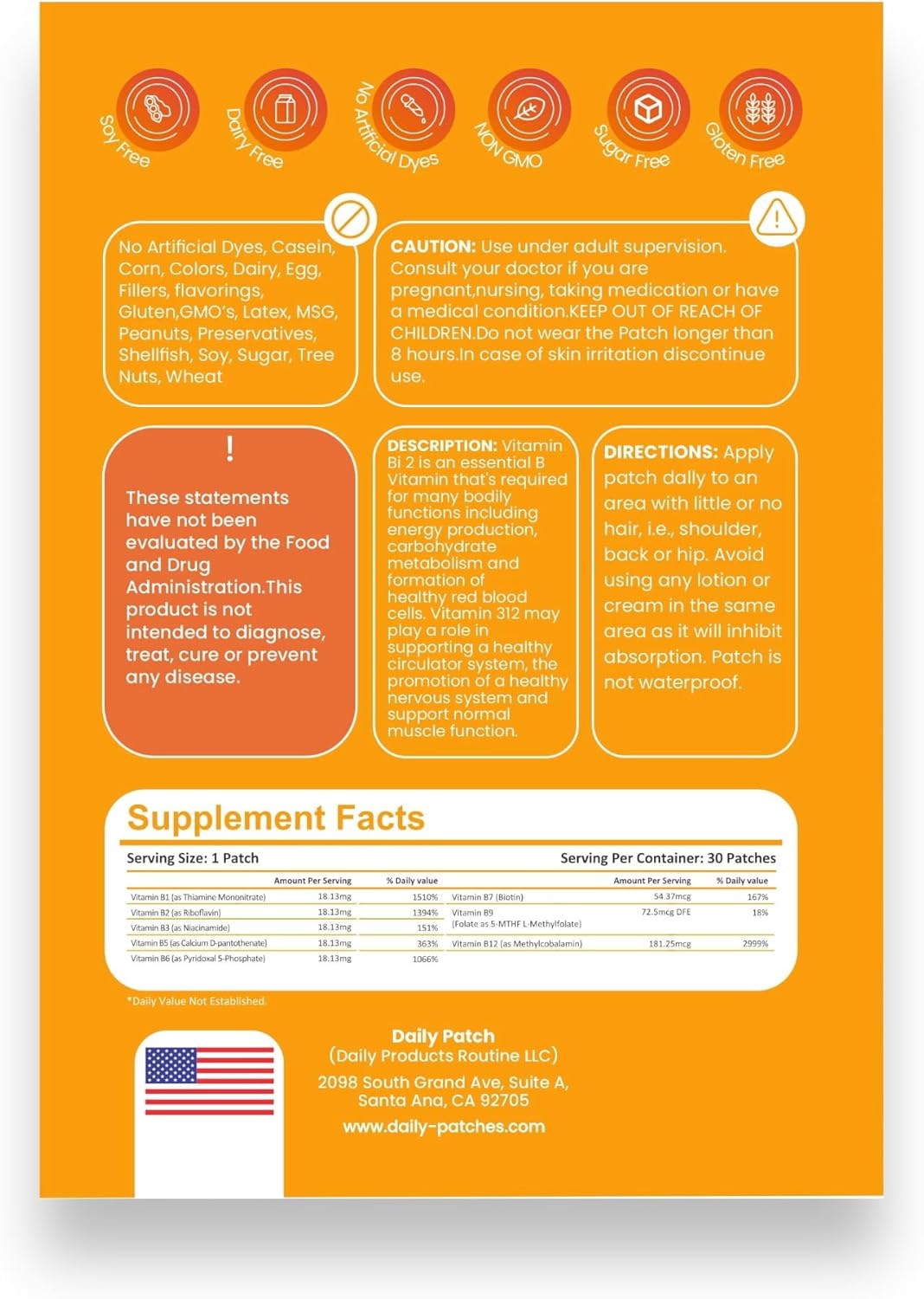 30-Day Supply of Daily Patches B12 Energy Plus Topical Supplement - BoostGo Australia