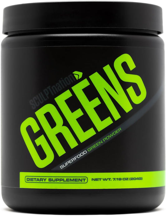 30-Day Supply of Sculpt Nation by V Shred Greens - Premium Superfood Blend with Collagen for Skin, Digestion, and Energy Boost