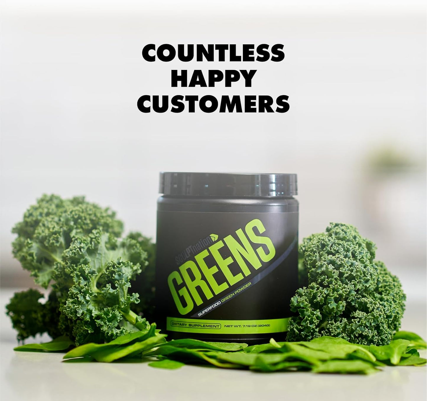 30-Day Supply of Sculpt Nation by V Shred Greens - Premium Superfood Blend with Collagen for Skin, Digestion, and Energy Boost