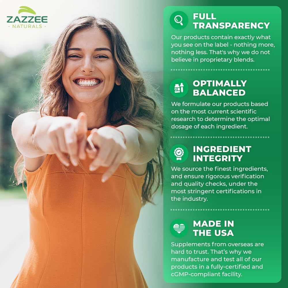 30-Day Supply of Zazzee Advanced Immune Support Tablets - 1300mg with Vitamin C, Echinacea, Elderberry, Goldenseal, Zinc - Vegan and Non-GMO Formula