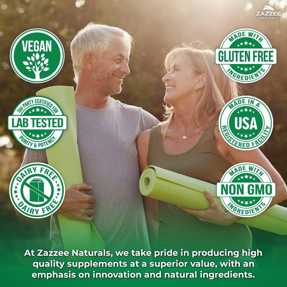 30-Day Supply of Zazzee Advanced Immune Support Tablets - 1300mg with Vitamin C, Echinacea, Elderberry, Goldenseal, Zinc - Vegan and Non-GMO Formula