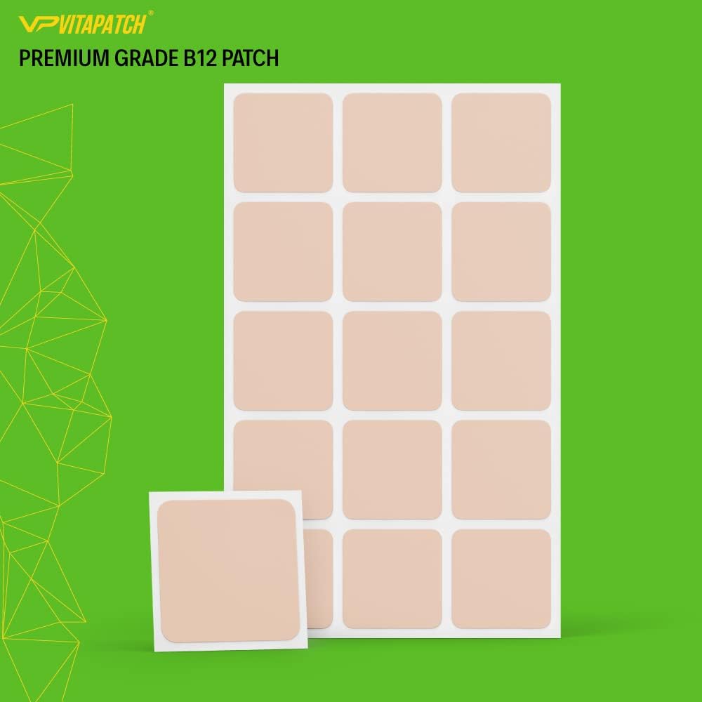 30 Day Supply VitaPatch Premium Grade B12 Patches with Guarana for Energy - Made in USA - BoostGo Australia