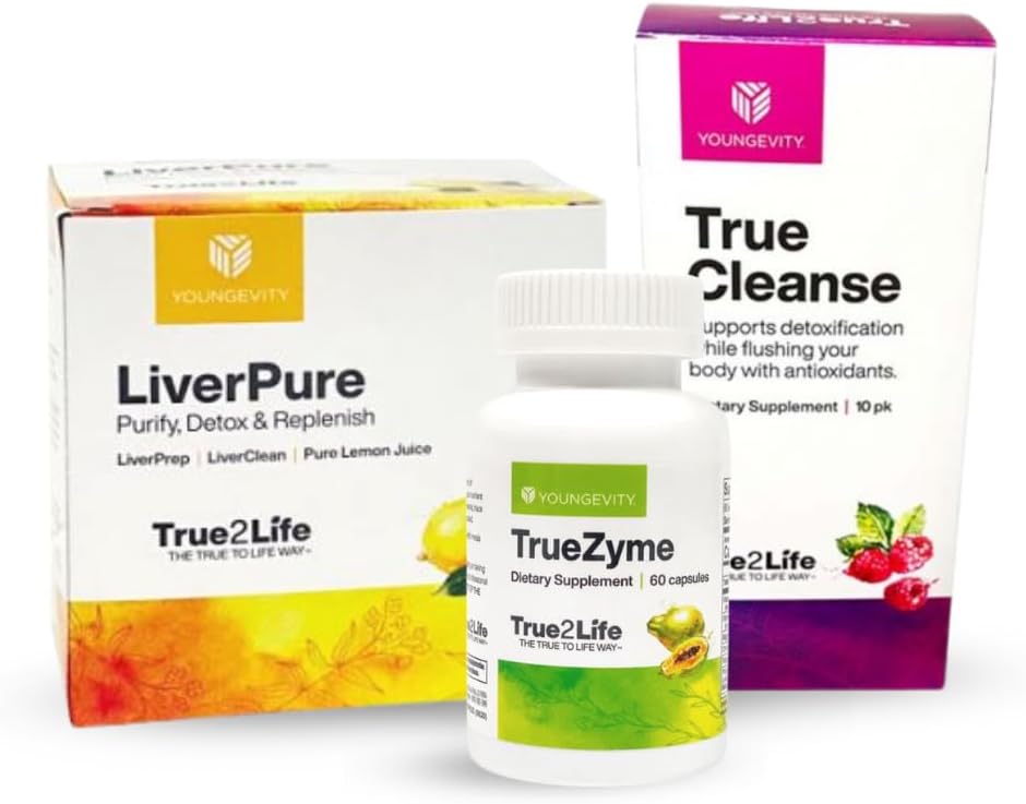 30 Day Ultimate Detox with 30+ Fruits, Herbs, and Proprietary Cofactors for Liver, Gut, and Digestion - Complete Natural Cleanse for Easy and Fast Detoxification - Detox + Replenish (30 Day Supply)