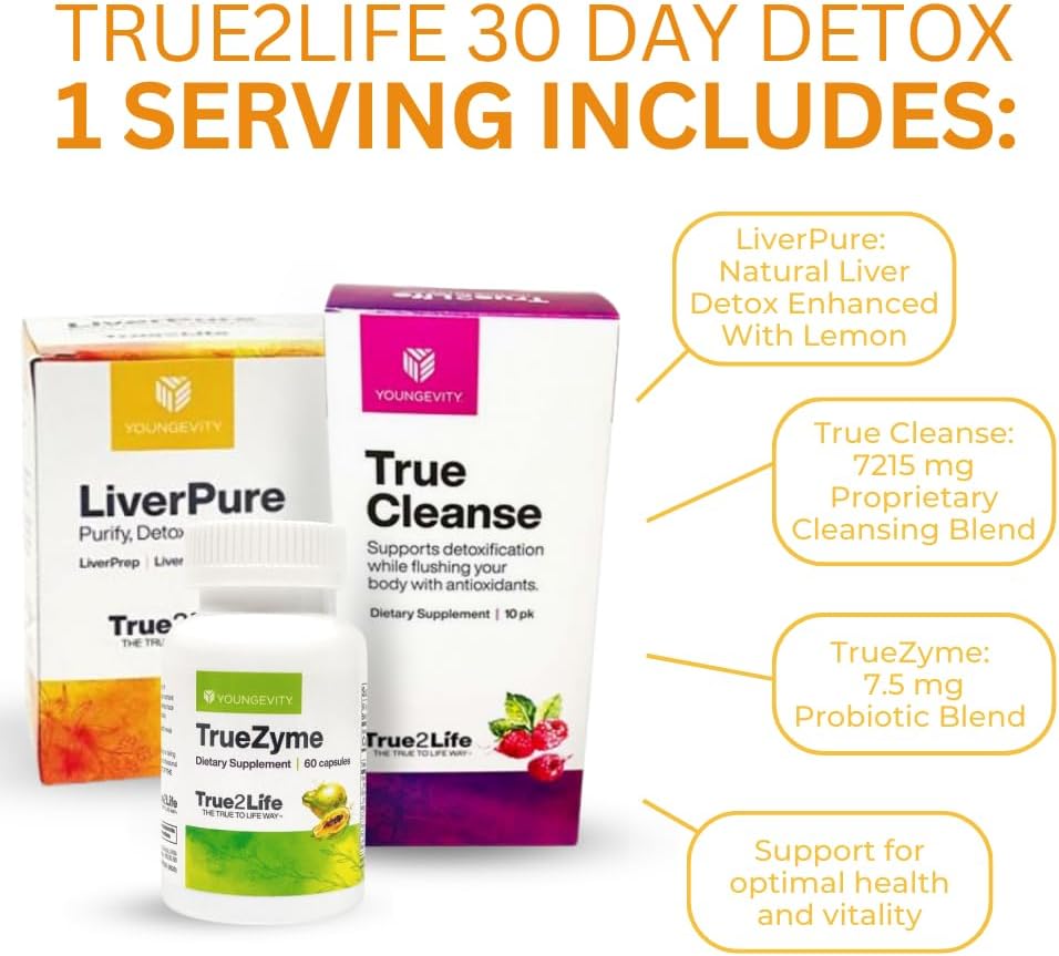 30 Day Ultimate Detox with 30+ Fruits, Herbs, and Proprietary Cofactors for Liver, Gut, and Digestion - Complete Natural Cleanse for Easy and Fast Detoxification - Detox + Replenish (30 Day Supply)