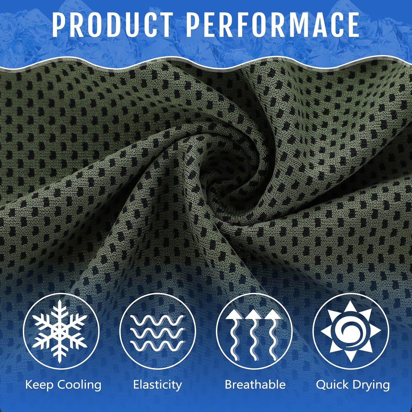 30 Pack Cooling Towels, 40"x12" Ice Breathable Soft Microfiber Workout Rags for Gym, Yoga, Golf, Running - Sweat Rag for Neck and Face