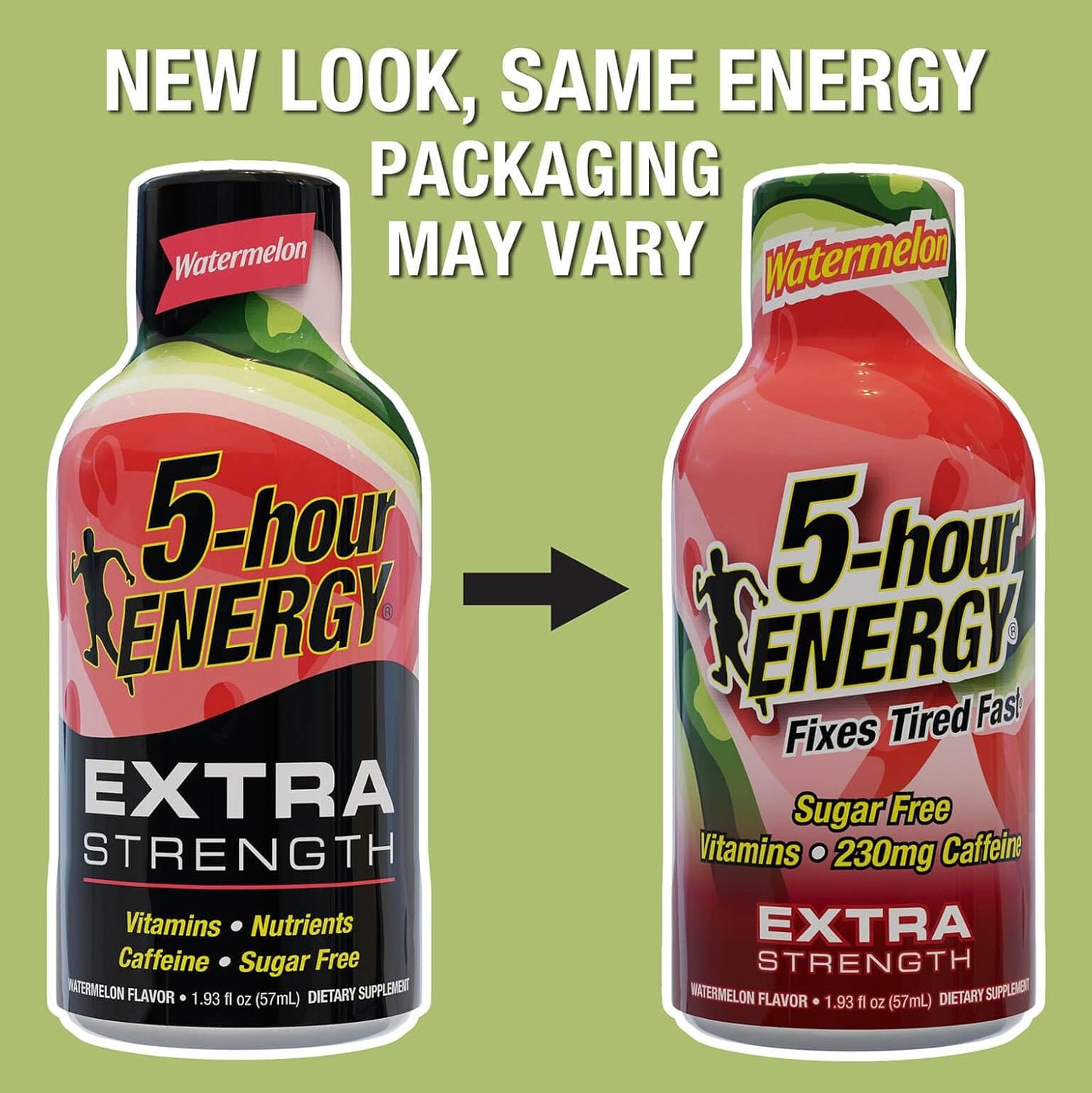 30 Pack of 5-hour ENERGY Extra Strength Watermelon Energy Shots - 1.93 oz Each, Zero Calories, Sugar-Free, 230 mg Caffeine, Amino Acids, B Vitamins - Dietary Supplements