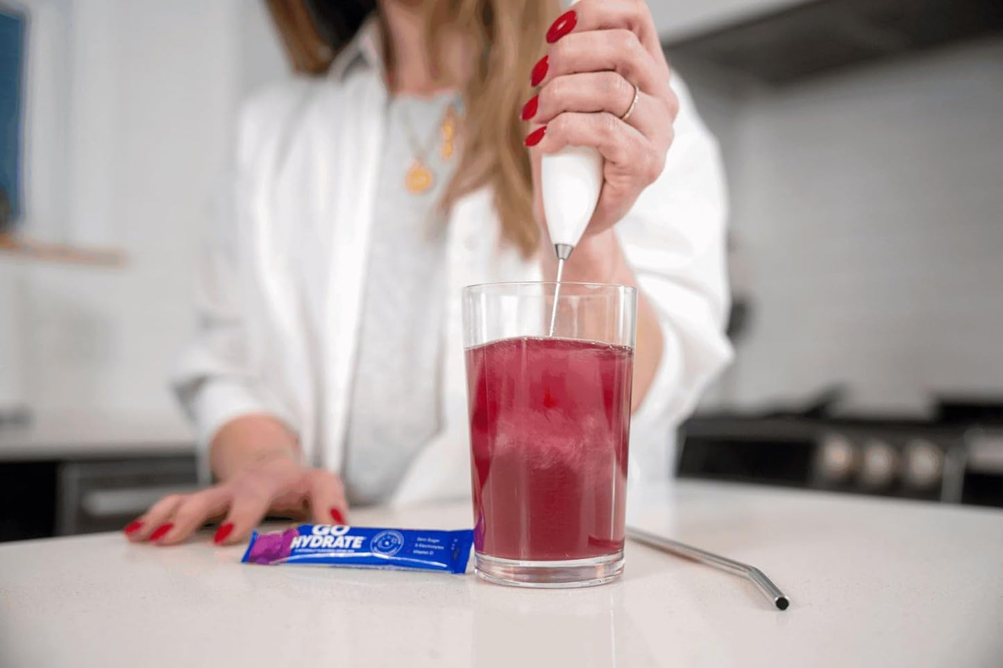 30 Packets of GoHydrate Cherry Limeade Instant Hydration Powder - Sugar-Free Electrolyte Drink Mix with Low Sodium & Vitamin D for Natural Hydration Support