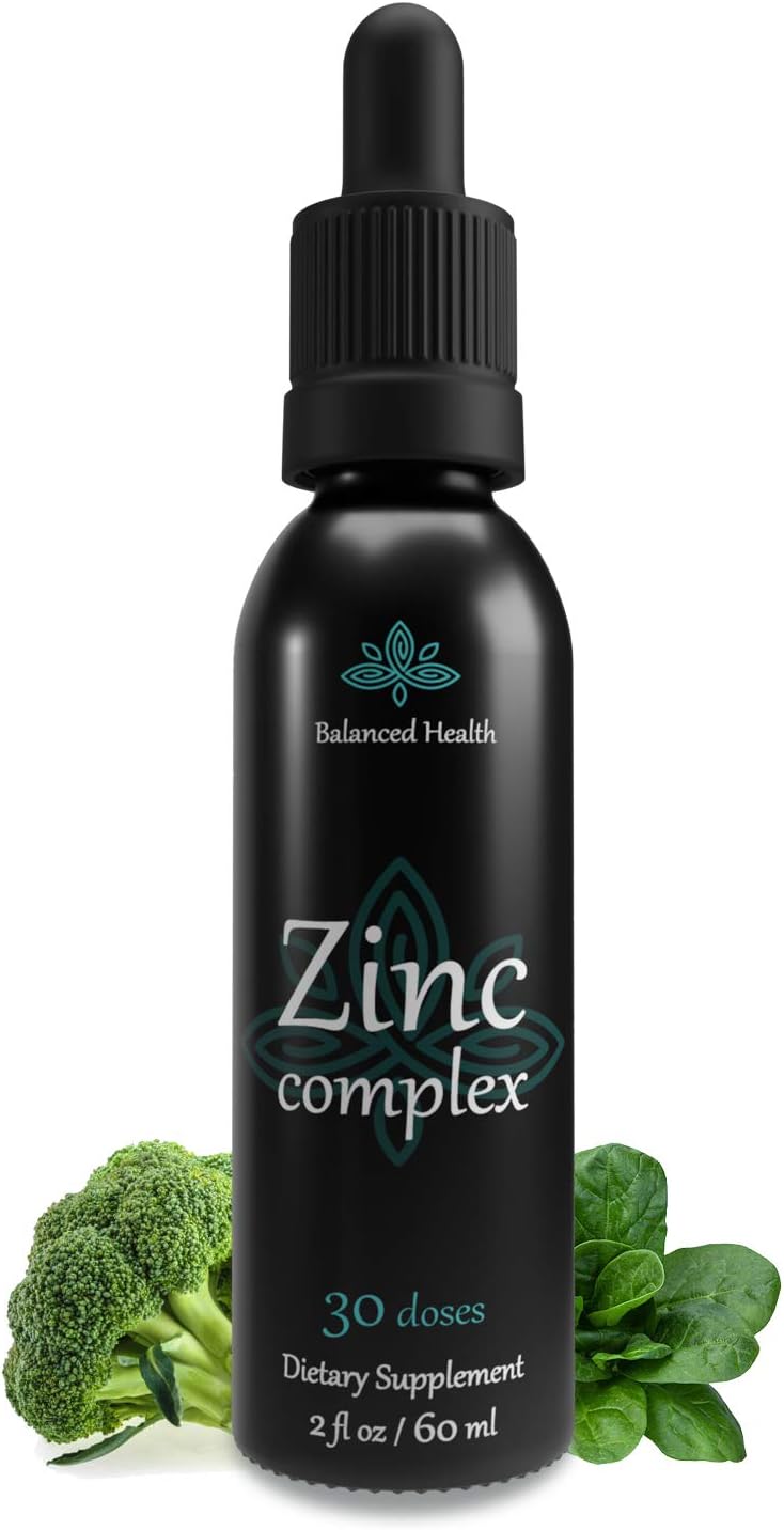 30 Servings of Peppermint Flavored Vegan Liquid Ionic Zinc Sulfate Drops with Trace Minerals for Immune Support