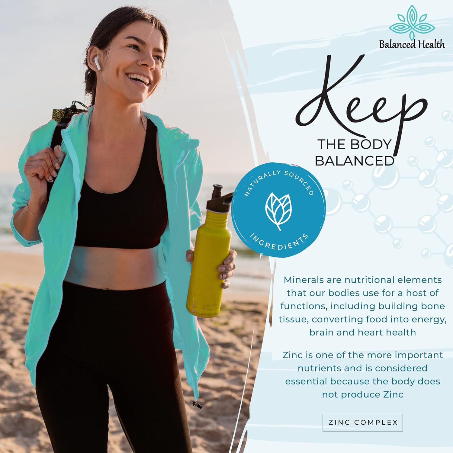 30 Servings of Peppermint Flavored Vegan Liquid Ionic Zinc Sulfate Drops with Trace Minerals for Immune Support