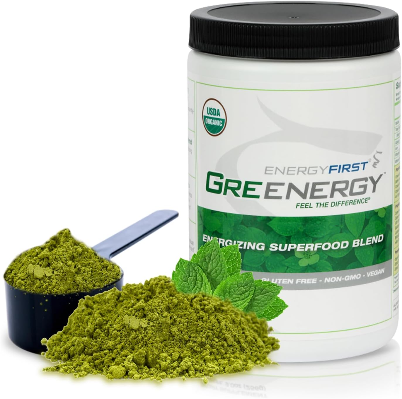 30 Servings of Vegan Organic Superfood Powder for Daily Energy & Immunity Boost - Gluten-Free, Sugar-Free, Non-GMO - Energize & Detoxify with EnergyFirst Greenergy