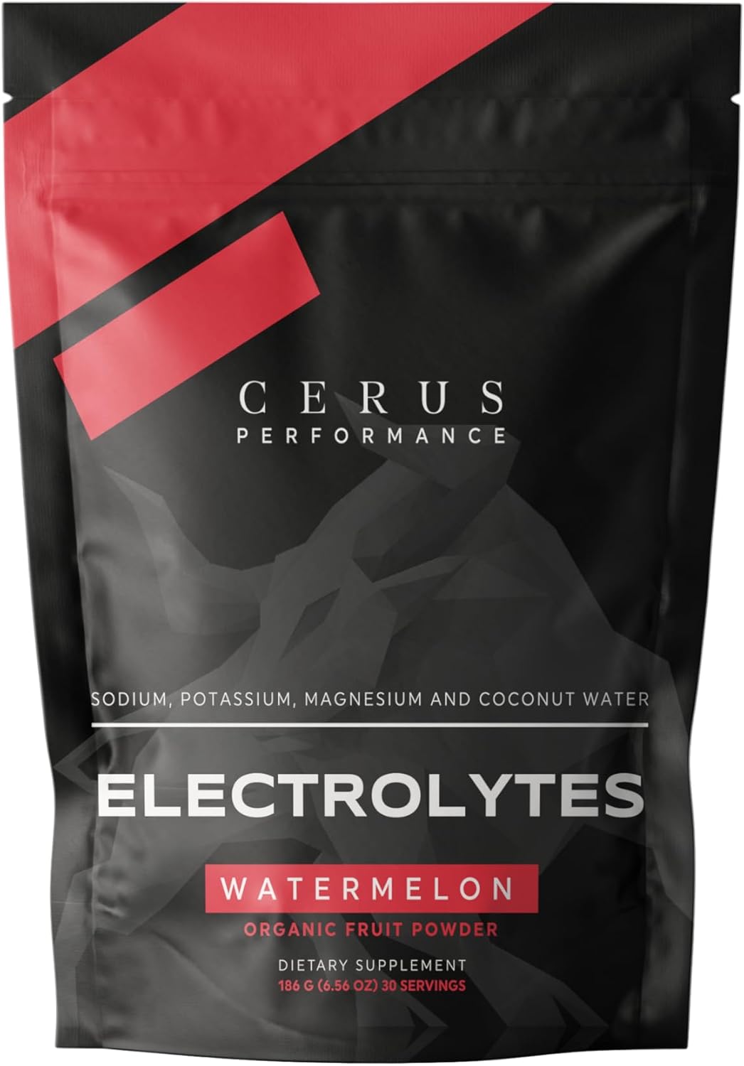 30 Servings of Watermelon Flavored Cerus Performance Electrolyte Powder with Coconut Water & Real Fruit for Endurance & Recovery - Zero Sugar