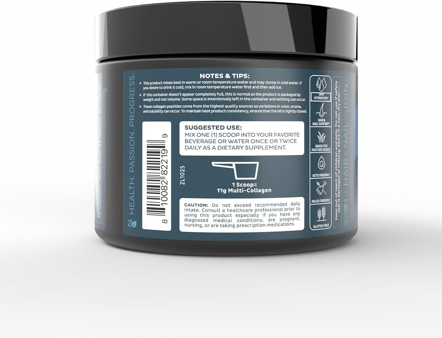 30 Servings of Zeal Naturals Pure Chocolate Collagen Peptides Powder - Hydrolyzed Type I & III Collagen for Hair, Skin, Nails & Joints