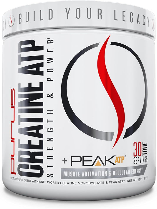30 Servings Purus Labs Creatine ATP with Peak ATP and Creatine Monohydrate for Muscle Activation and Cellular Energy - Unflavored