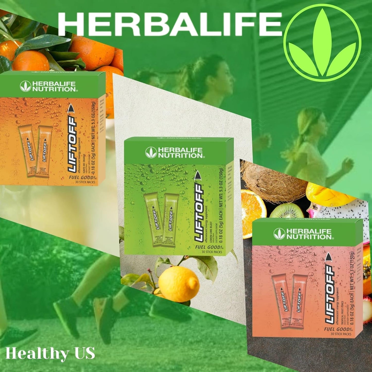 30 Tablets of HERBALIFE Liftoff Pomegranate-Berry Burst - Natural Energy Supplement