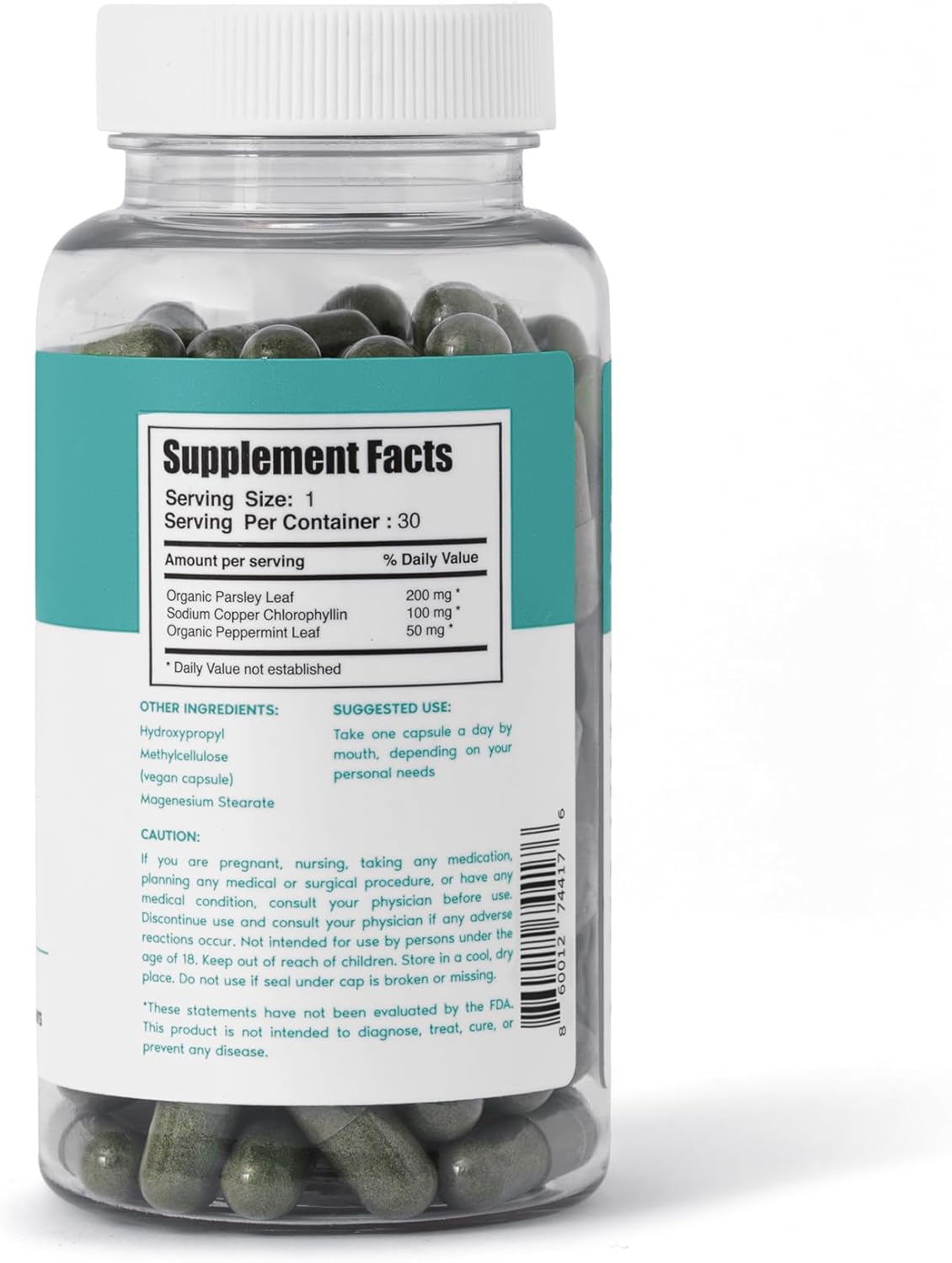 30 Vegan Chlorophyll Capsules for Detox, Digestion, Gut Health, Skin, and Energy Boost - Her Fantasy Box Body Magic