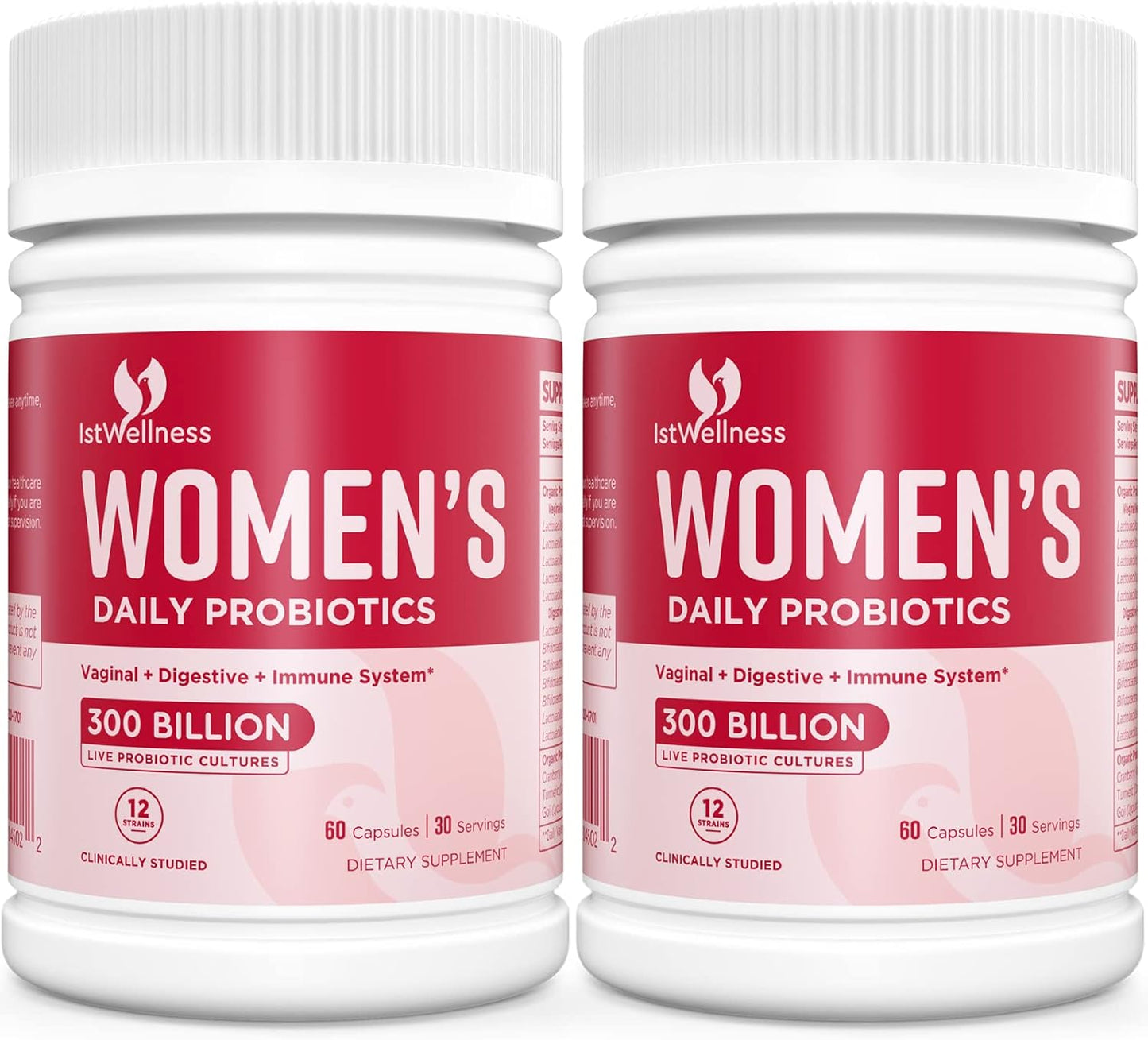 300 Billion CFU Probiotic for Women with Cranberry - 12 Strains for Vaginal & Immune Health - 120 Capsules