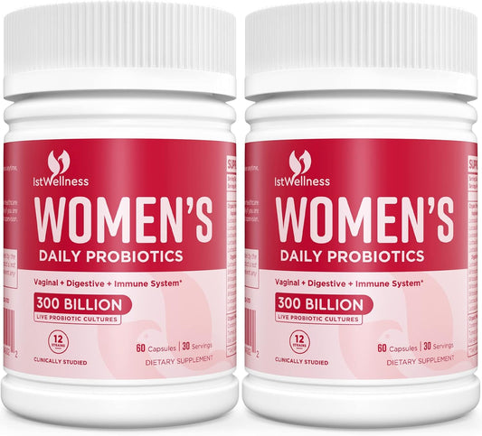 300 Billion CFU Probiotic for Women with Cranberry - 12 Strains for Vaginal & Immune Health - 120 Capsules