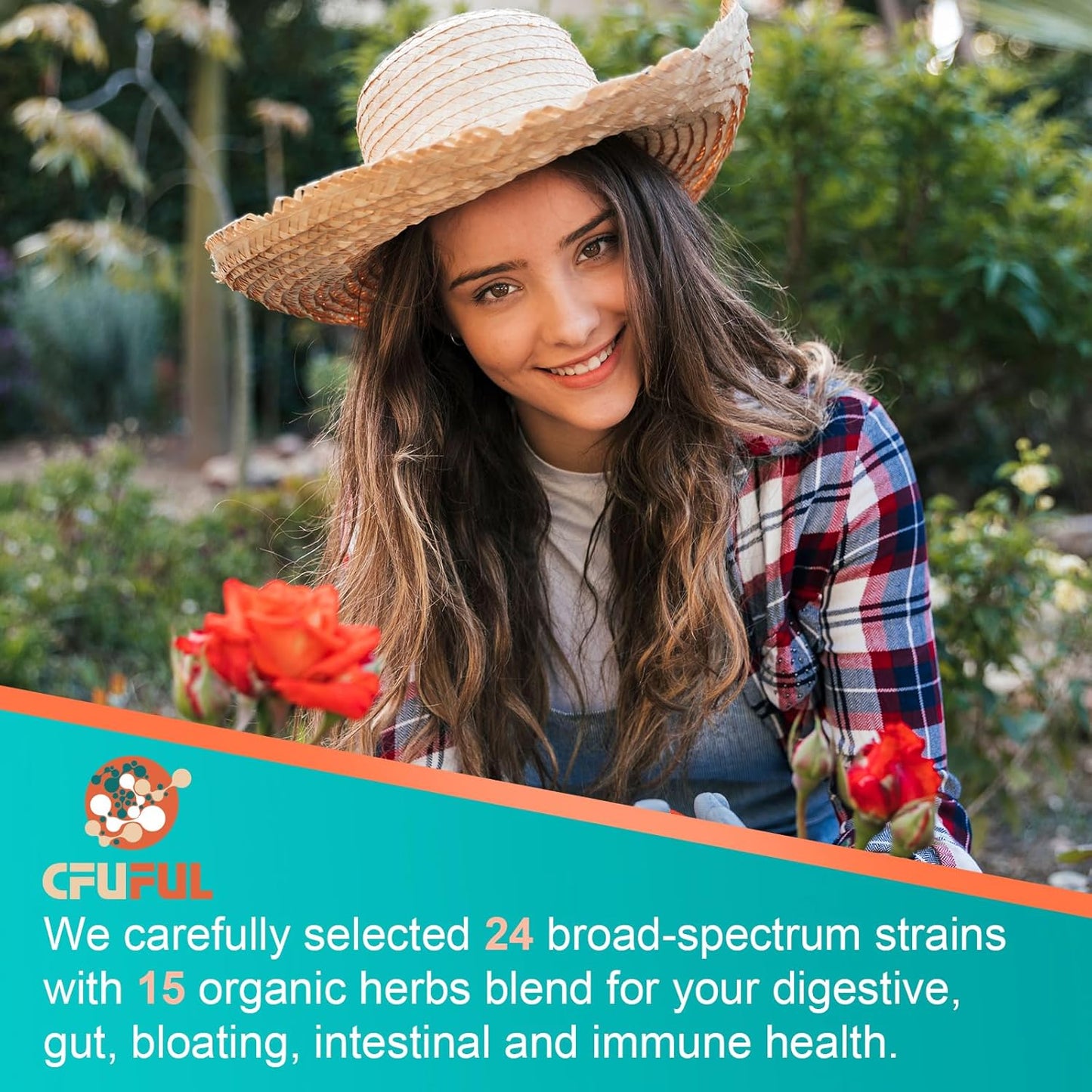 300 Billion CFU Probiotics for Digestive Health - 24 Strains + 15 Organic Herbs Prebiotics, Gut & Immune Support - 2 Month Supply for Women & Men