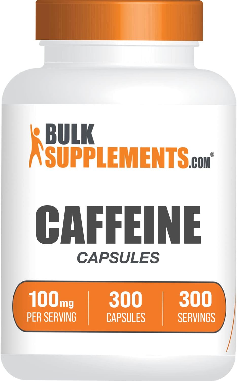 300 Caffeine Capsules 100mg - Boost Energy with Caffeine Supplements - Single Serving Pills for Energy Support - Bulk Pack