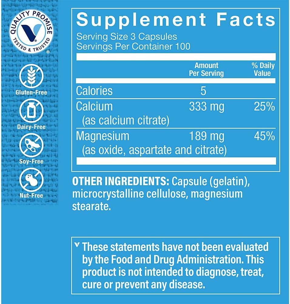 300 Capsules of Calcium Citrate & Magnesium Supplement from The Vitamin Shoppe
