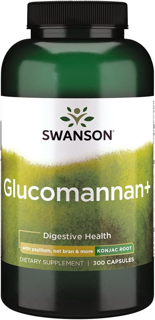 300 Capsules of Swanson Glucomannan+ Dietary Supplement