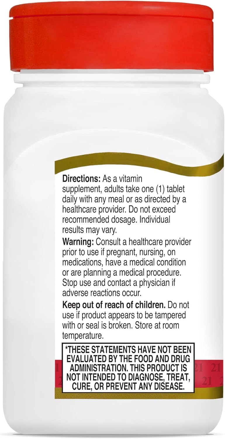 300 Count 21st Century D 1000 IU Tablets for Bone Health and Immune Support